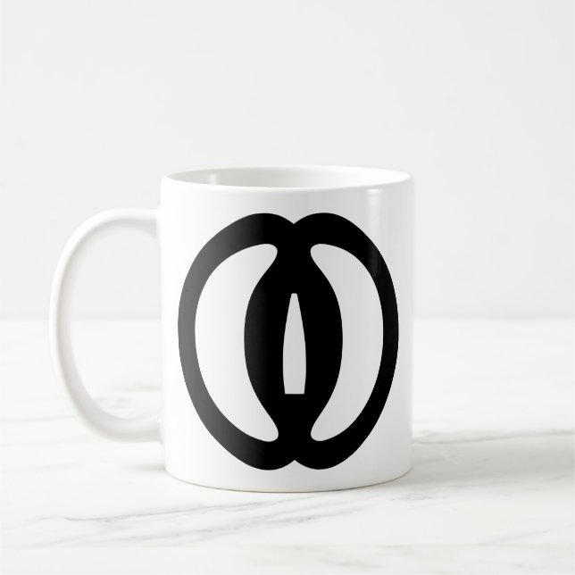Café Caneca do tsuba de Musashi Miyamoto do samurai (Esquerda)