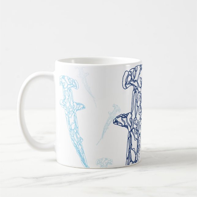 Café Caneca do tubarão de Hammerhead (Esquerda)