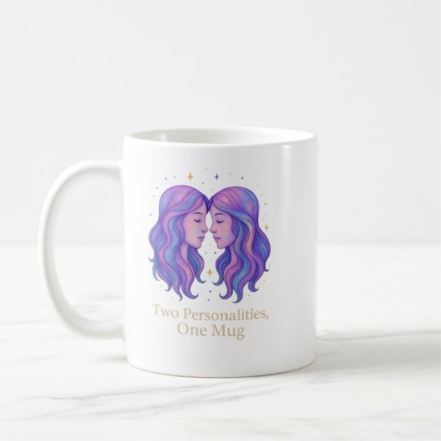 Café Caneca do Zodíaco de Gêmeos – Presente Divertido p (Esquerda)