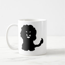 Café Caneca do Zodíaco Leão • Arte de Silhueta de Leão 