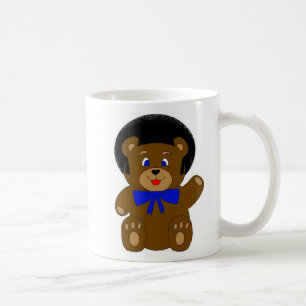 Café caneca dobro afro do urso de ursinho
