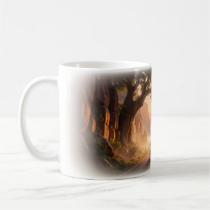 Café Caneca Dois Pilotos Arco de Árvore Canyon Amanhece