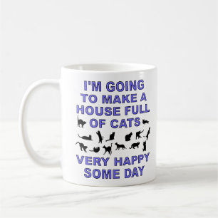 Café Caneca Dona de Gatos Engraçados Casa Cheia de Gato