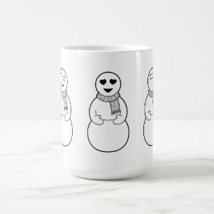 Café Caneca dos bonecos de neve de Emoji