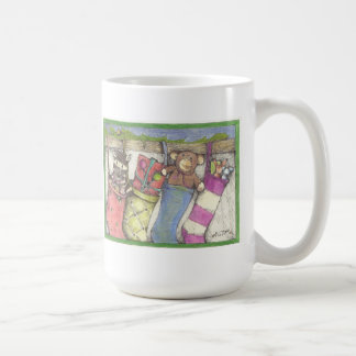 Café caneca dos cartões de natal
