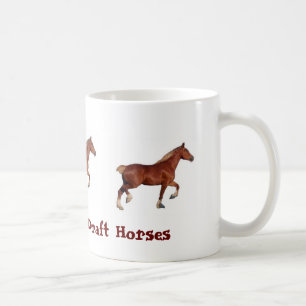 Café Caneca dos cavalos de esboço do monte da harmonia