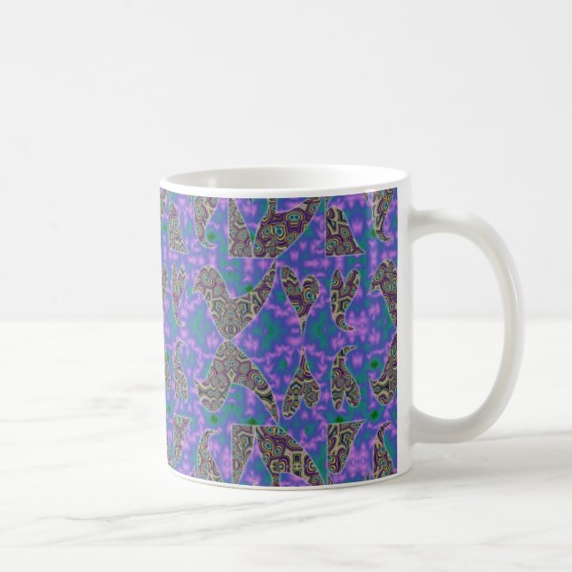 Café Caneca dos corações e dos pássaros de Digitas (Direita)