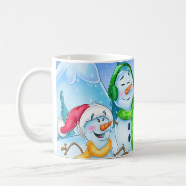 Café Caneca dos desenhos animados do boneco de neve (Esquerda)