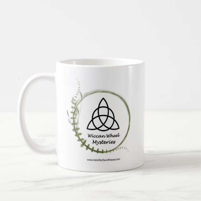 Café Caneca dos mistérios da roda de Wiccan (Esquerda)