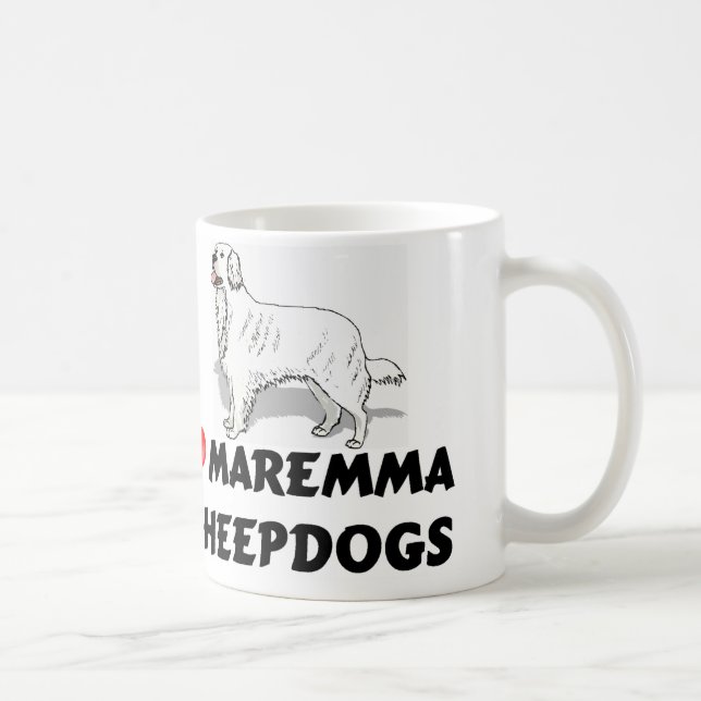 Café Caneca dos Sheepdogs de Maremma do amor (Direita)