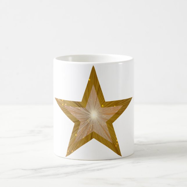 Café Caneca dourada de duas cores branca (Centro)