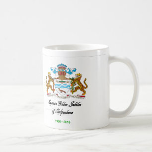 Café Caneca dourada do jubileu de Guyana