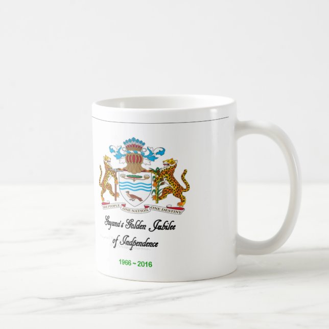 Café Caneca dourada do jubileu de Guyana (Direita)