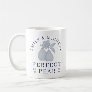 Café Caneca Dusty Blue Perfect Pear para Chá de Noiva