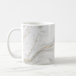 Café Caneca Elegância de Mármore Branco