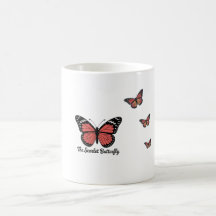 Caneca Elegante com design de borboleta