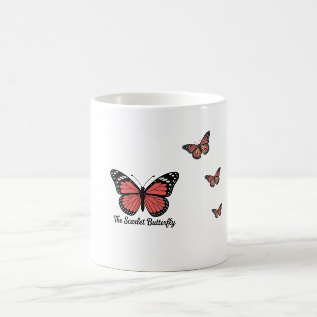Café Caneca Elegante com design de borboleta (Centro)