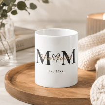 Caneca Elegante Nome da Mãe Ano de Fundação Person