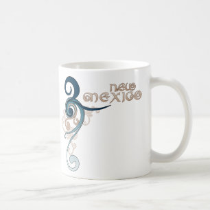 Café Caneca encaracolado azul de New mexico do