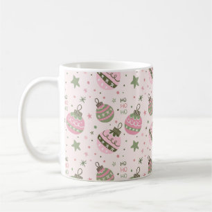 Café Caneca Enfeite de Natal Rosa Fofa