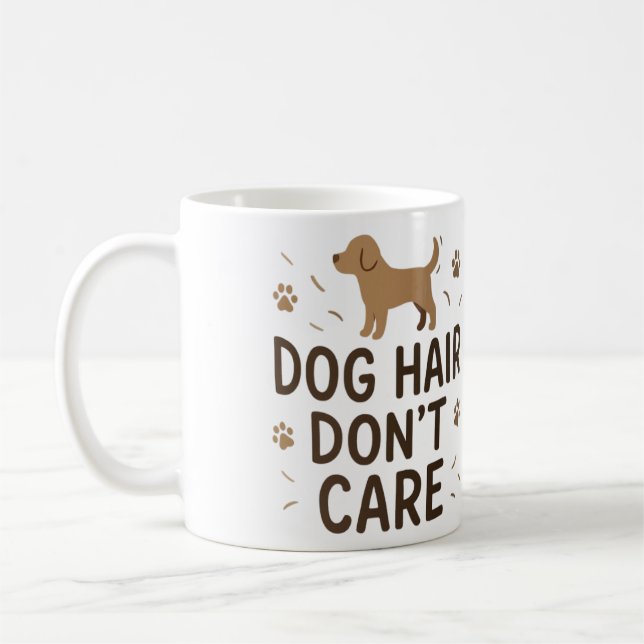 Café Caneca Engraçada Amante de Cachorro 'Cabelo de Cac (Esquerda)