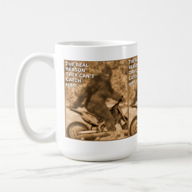 Café Caneca engraçada da bicicleta grande da sujeira de (Esquerda)