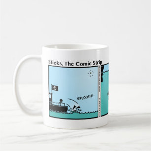 Café Caneca engraçada da sereia de Stickman