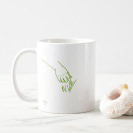 Café Caneca engraçada de arte linear Mão de Goblin Toca