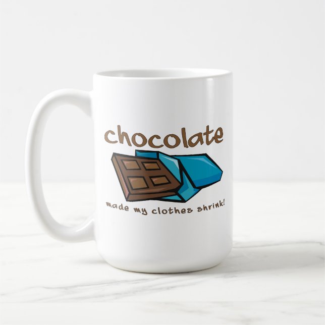 Café Caneca Engraçada de Chocolate Fez Minhas Roupas En (Esquerda)