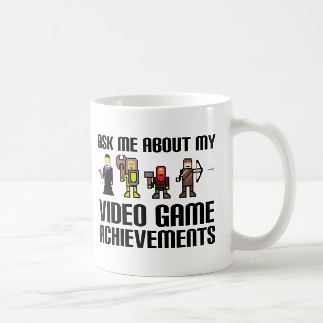 Café Caneca Engraçada de Conquistas de Video Game (Direita)