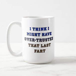 Café Caneca Engraçada de Cu Farto Super Confiável
