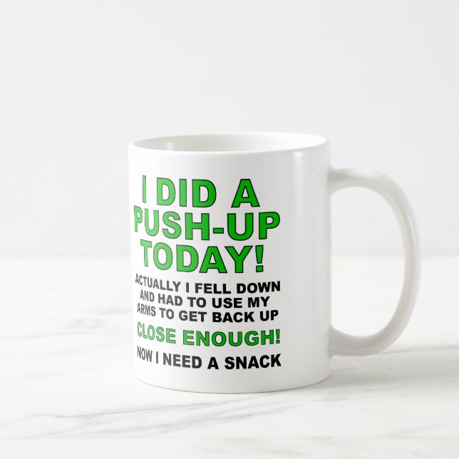 Café Caneca engraçada de flexão ou caneca de viagem (Direita)