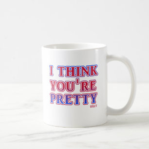 Café Caneca Engraçada de Insultos Bonito Feio Divertido