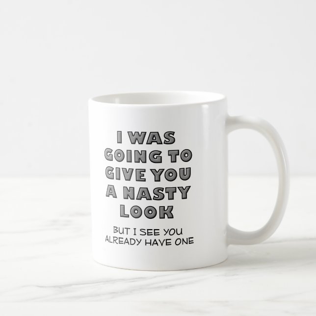 Café Caneca Engraçada de Mau Olhado (Direita)
