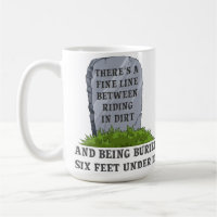 Caneca Engraçada de Moto de Trilha Motocross Six F