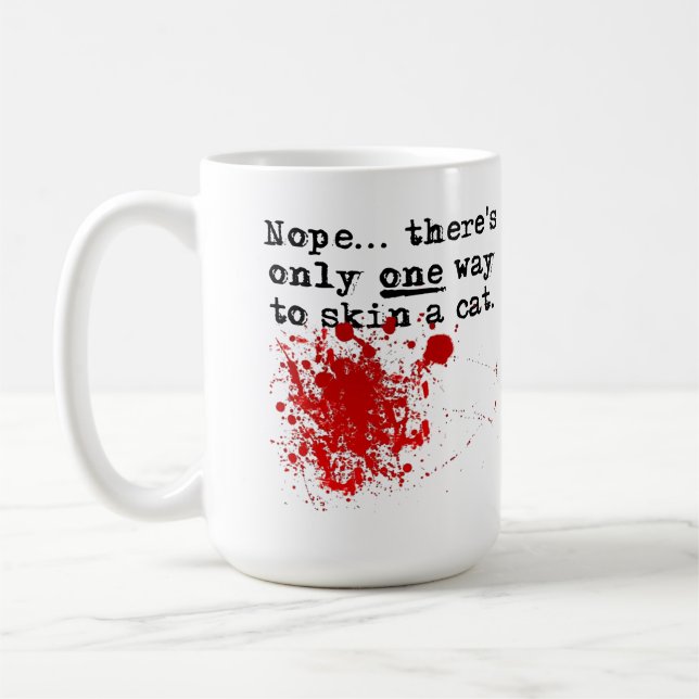 Café Caneca Engraçada de Pelar um Gato (Esquerda)