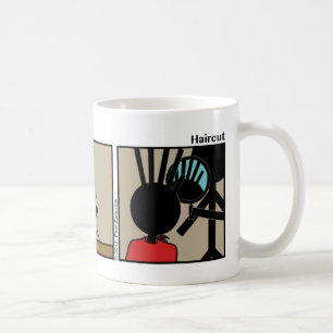 Café Caneca engraçada de Stickman do corte de cabelo -