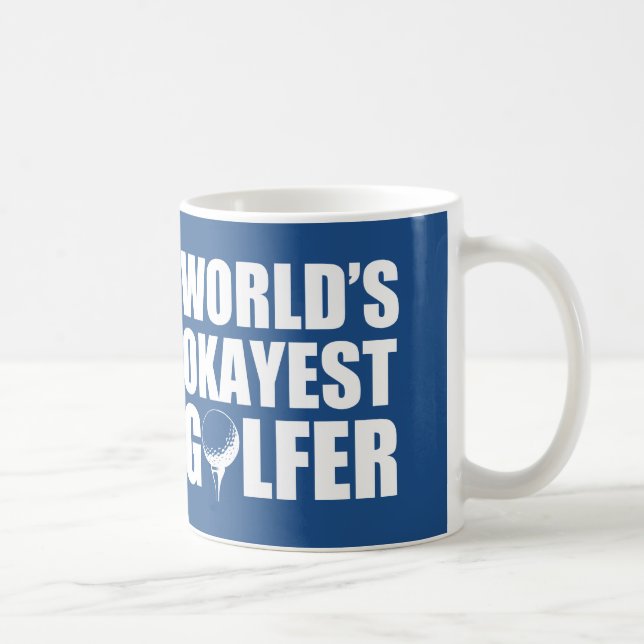 Café Caneca engraçada do jogador de golfe do Okayest do (Direita)