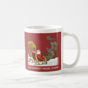 Café Caneca engraçada do Natal da casa de Schmidt