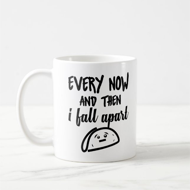 Café Caneca engraçada do Tacos de vez em quando eu caio (Esquerda)