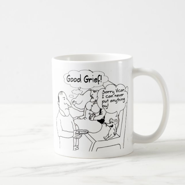 Café Caneca engraçada do vigário e do rato de igreja (Direita)