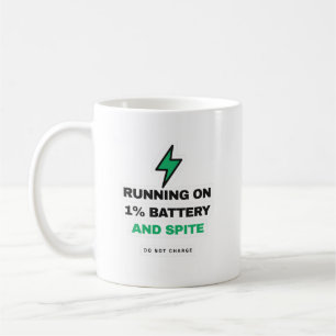Café Caneca Engraçada Funcionando Com 1 Porcento De Bat