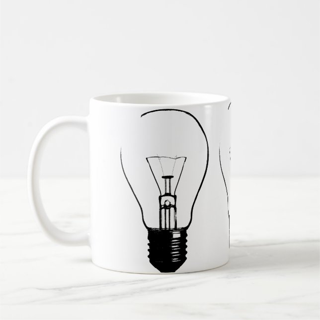Café Caneca Engraçada Gráfica de Lâmpada (Esquerda)