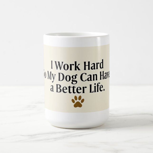 Café Caneca Engraçada para Mãe de Cachorro – 15 oz com  (Centro)