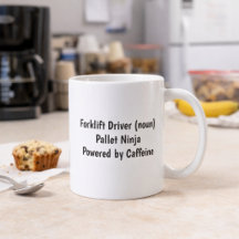Caneca Engraçada para Motorista de Empilhadeira co