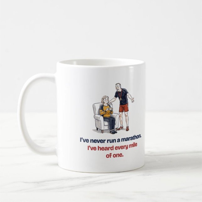 Café Caneca Engraçada para Parceiro de Corredor 'Ouvi C (Criador carregado)