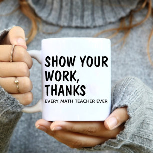 Café Caneca Engraçada para Professor de Matemática com