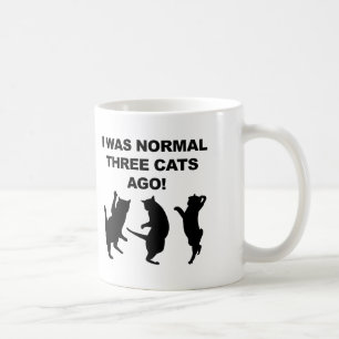 Café Caneca Engraçada Três Gatos Atrás ou Caneca de Via