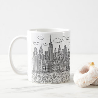 Café caneca especial para os arranha-céus de Manhattan