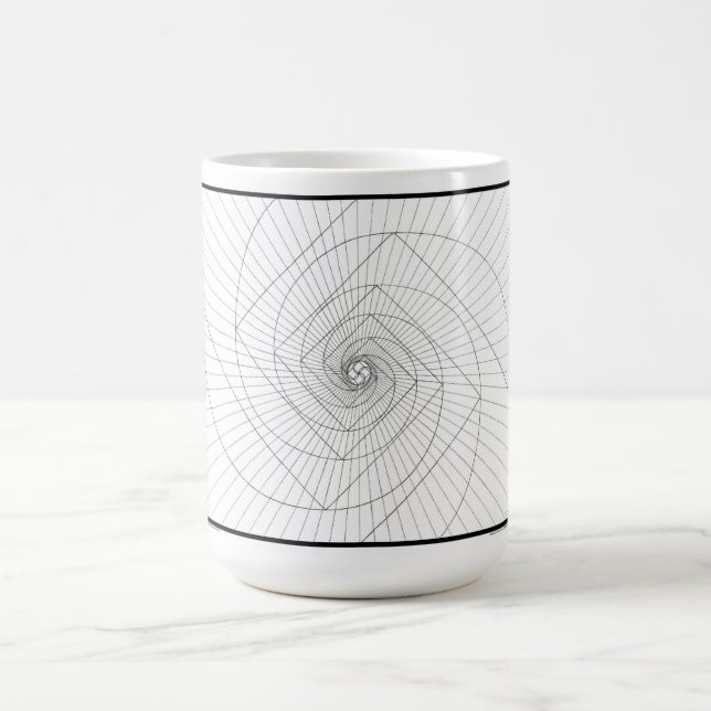 Café Caneca espiral de Deosil Fibonacci da ascensão (Centro)